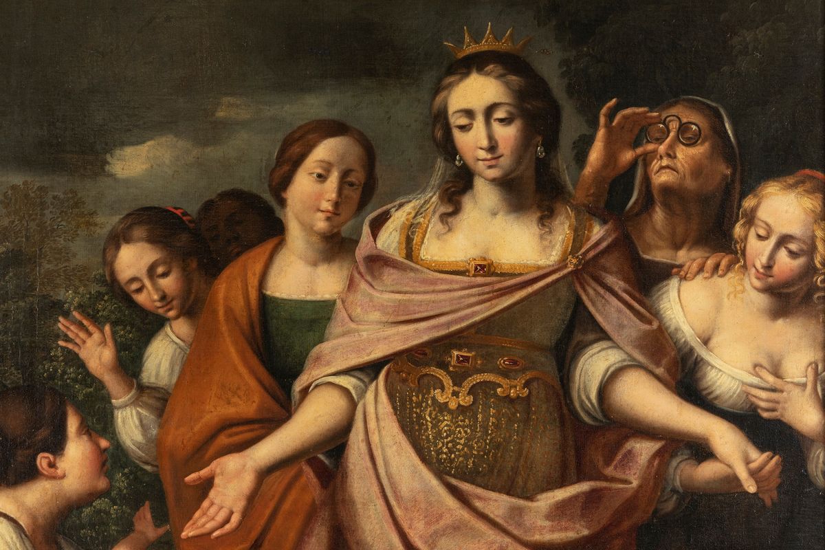 Scuola Emiliana, Secolo XVII - Mosè Consegnato alla Figlia del Faraone