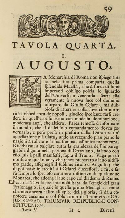 I Cesari in Argento da Giulio Cesare Sino a' Trajano Raccolti nel Farnese Museo