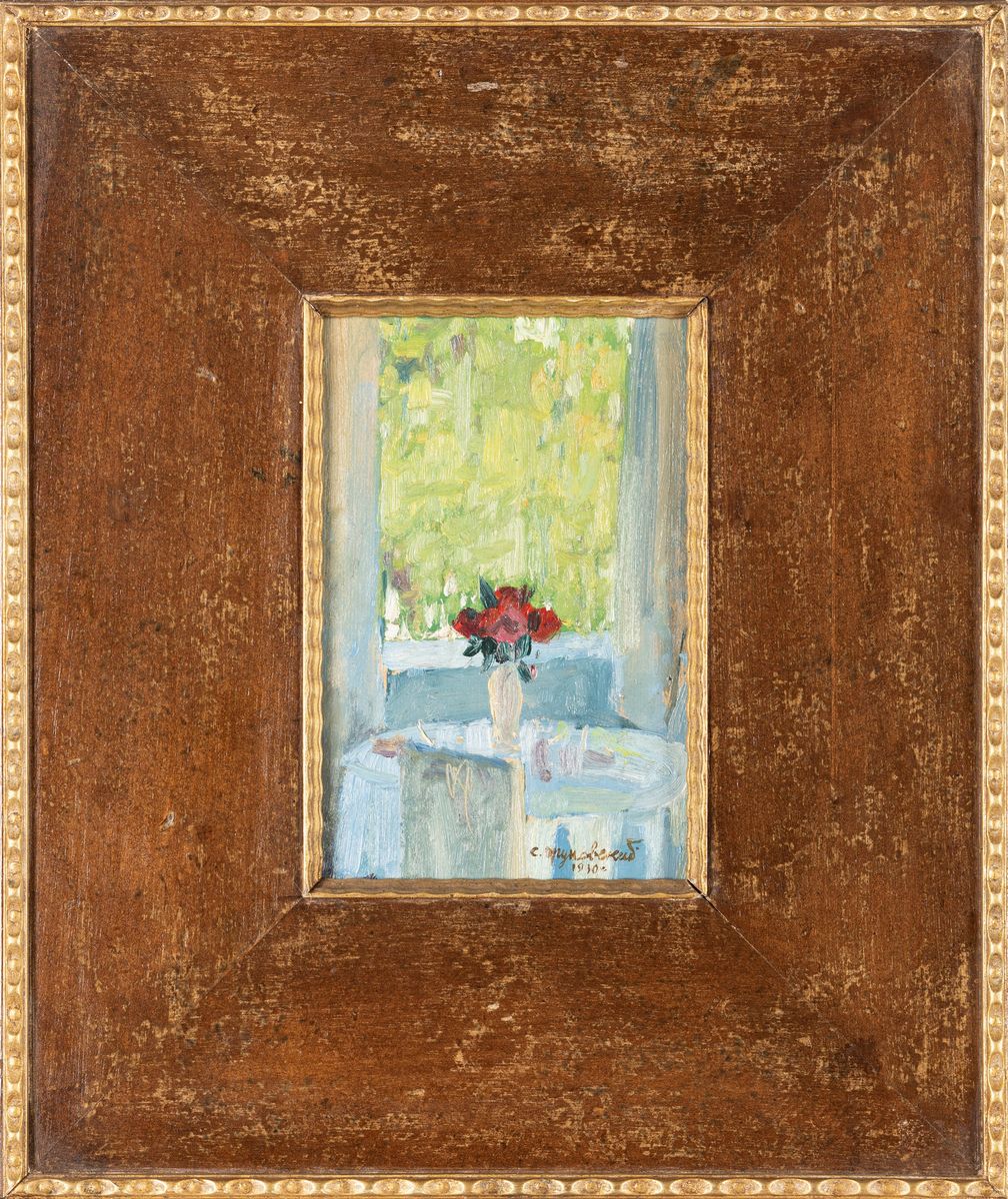 Stanislav Yulianovich Zhukovsky - Interno con Vaso di Fiori