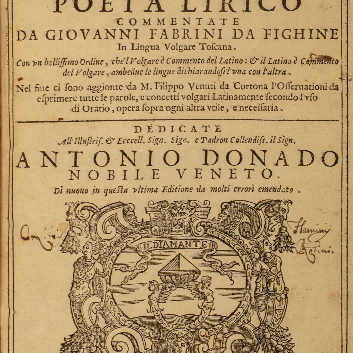 Orazio - L' Opere... Commentate da Giovanni Fabrini da Fighine