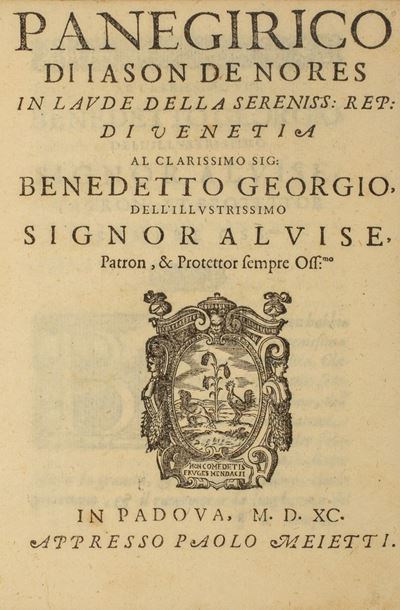 Panegirico in Laude della Sereniss. Rep. di Venetia.