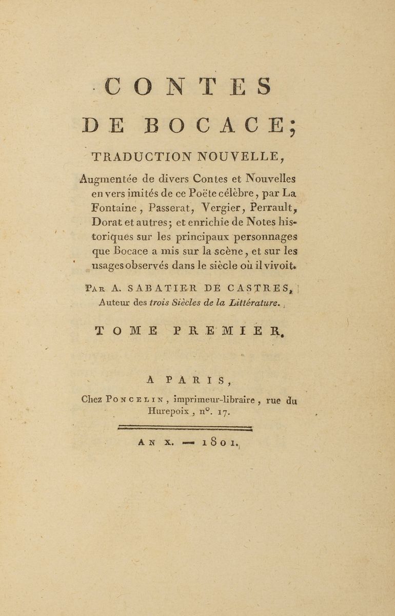 Giovanni Boccaccio - Le Decameron De Jean Bocace