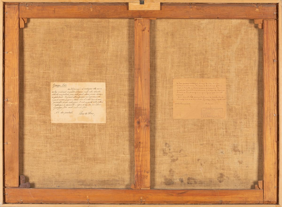 Scuola Veneta, Fine Secolo XVIII - Inizi Secolo XIX - Paesaggio Fluviale con Viandanti in Sosta, ...