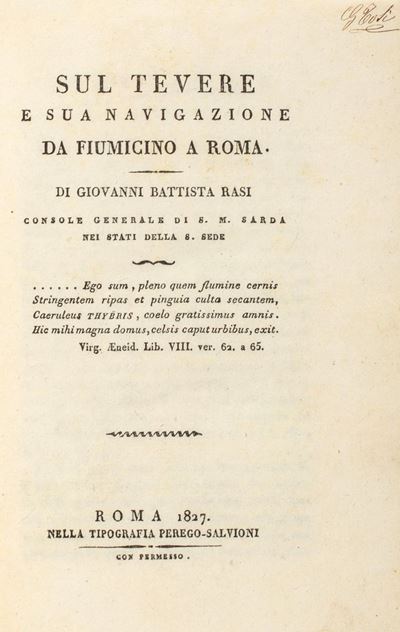 Sul Tevere e Sua Navigazione da Fiumicino a Roma