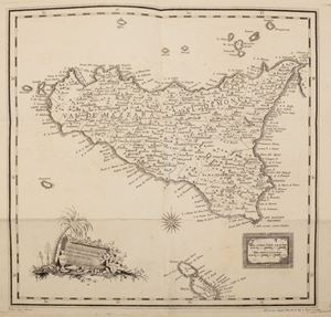 Borch, Michel-Jean - Cartes geographique et planches des lettres sur la Sicile et l'ile de Malthe
