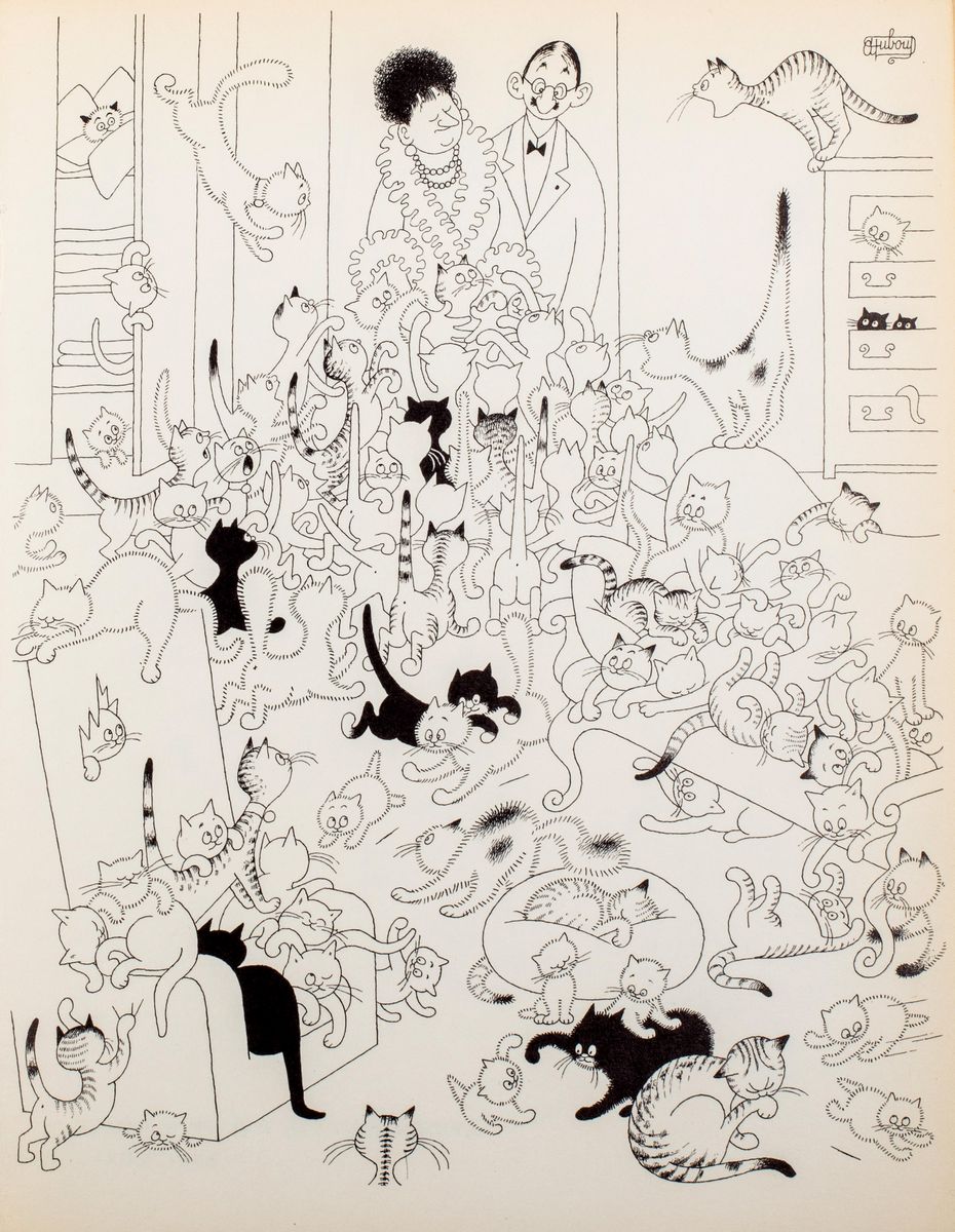 Albert Dubout, F. Mery Docteur - Entre Chats