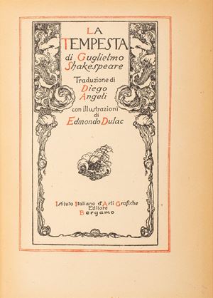 Edmund Dulac, William Shakespeare - La Tempesta. Traduzione di Diego Angeli con illustrazioni di Edmondo Dulac