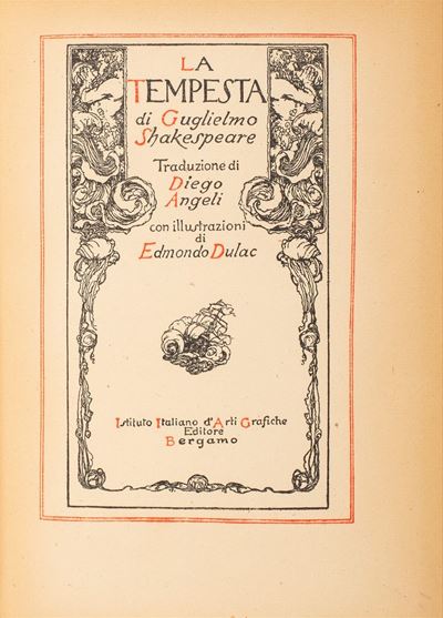 La Tempesta. Traduzione di Diego Angeli con Illustrazioni di Edmondo Dulac