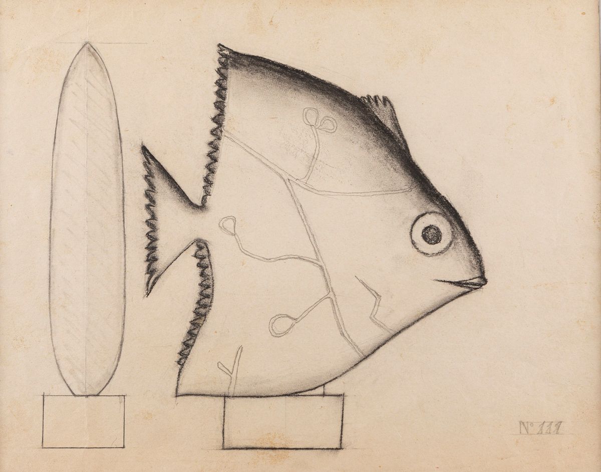Napoleone Martinuzzi, Scultura in vetro soffiato a forma di pesce