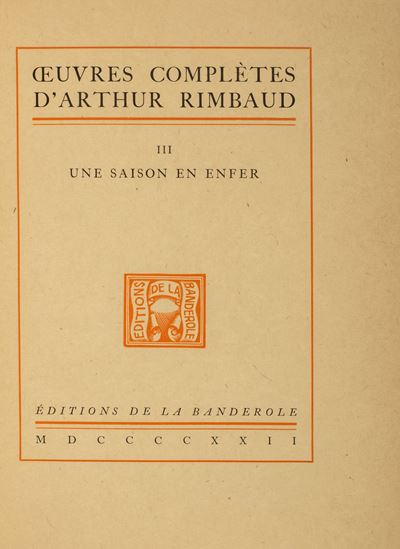 Oeuvres Complètes. Une saison en Enfer, edizione limitata del 1922