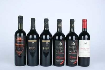 Selezione di vini Falerno del Massico, anno 2002-2007