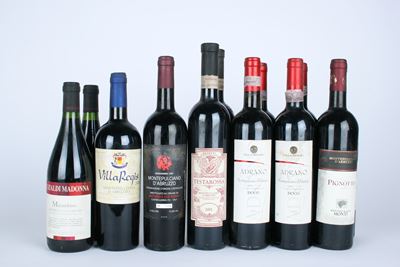 Selezione di Montepulciano d'Abruzzo, assortimento di annate 1997-2004