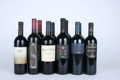 Selezione Castel del Monte, assortimento di vini Nero di Troia e Aglianico