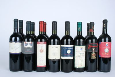 Selezione di vini di Negroamaro e Malvasia Nera dal Salento