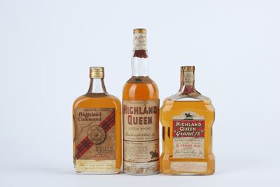 Selezione Whisky Highland, Comprendente Highland Queen Grand 15 YO e altri