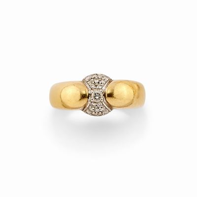 Anello in Oro Bicolore 18k e Diamanti