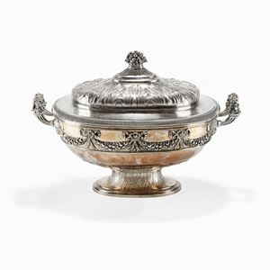 Zuppiera in argento, parigi, 1798-1809