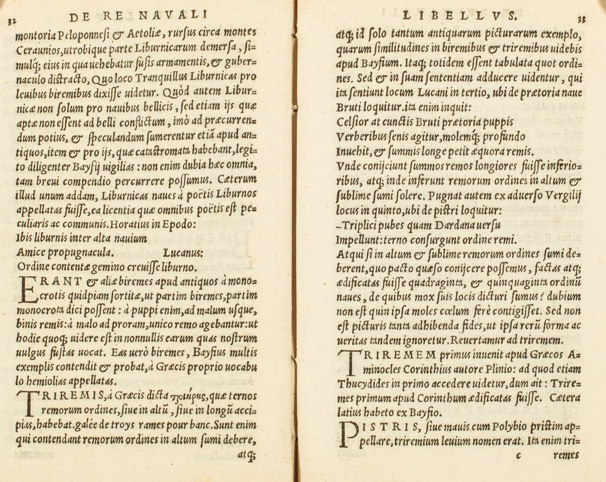 Baif, Lazare De - De Re Navali Libellus