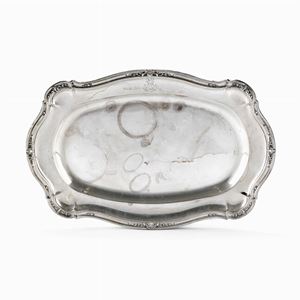 Vassoio in argento, francia, dopo 1838