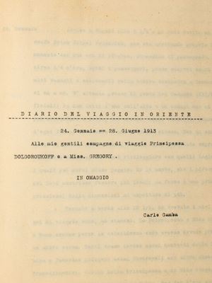 Diario del viaggio in Oriente