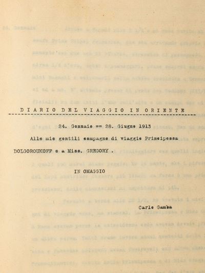 Diario del Viaggio in Oriente