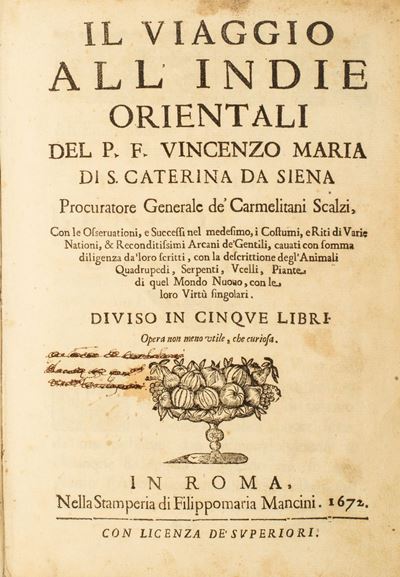 Il Viaggio All'indie Orientali. Diviso in Cinque Libri.