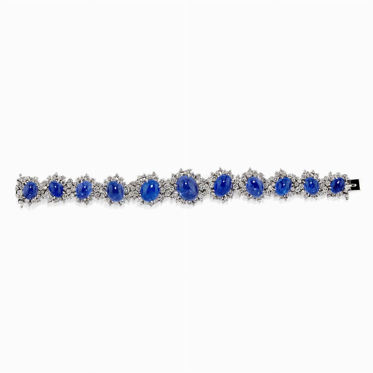 Importante Demi-parure in Oro Bianco 18k, Tanzaniti e Diamanti