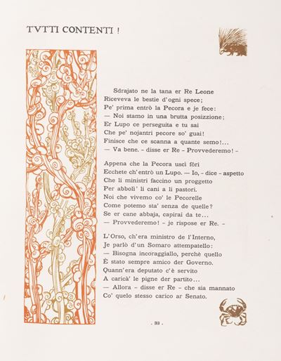 Duilio Cambellotti, Favole di Trilussa. Disegni e fregi
