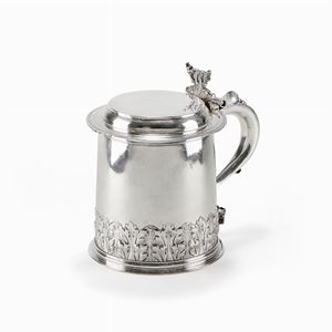 Tankard in argento, londra 1757
