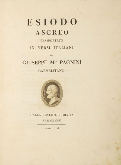 Esiodo Ascreo Trasportato in Versi Italiani da Giuseppe M. Pagnini
