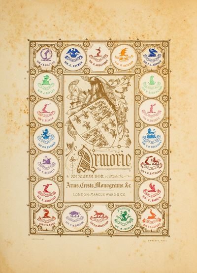 Victorian Album Of Arms, Crests, And Monograms