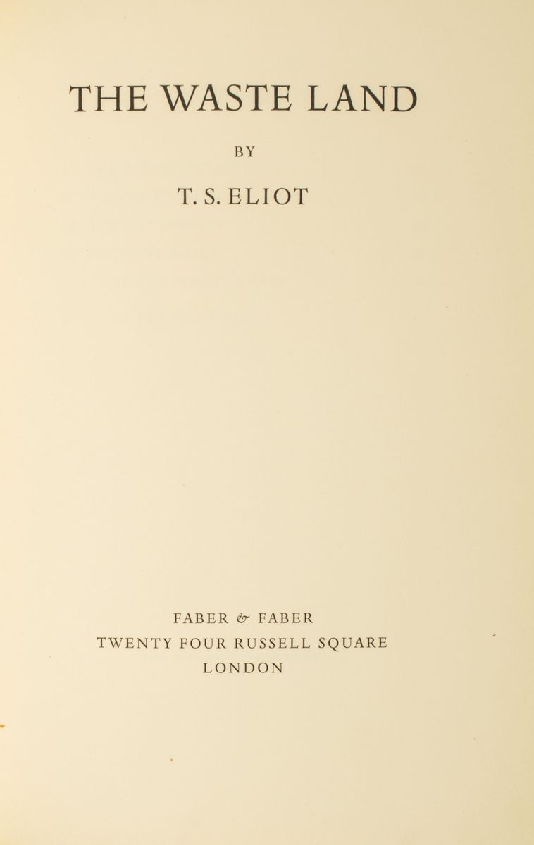 Thomas Eliot - The Waste Land