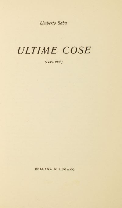 Ultime Cose (1935-1938)