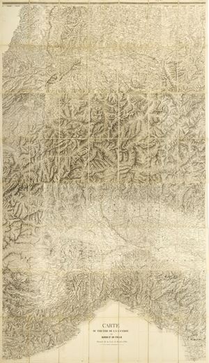 Carte du Theatre de la Guerre en Suisse et en Italie. De la Carte de Bacler d'Albe