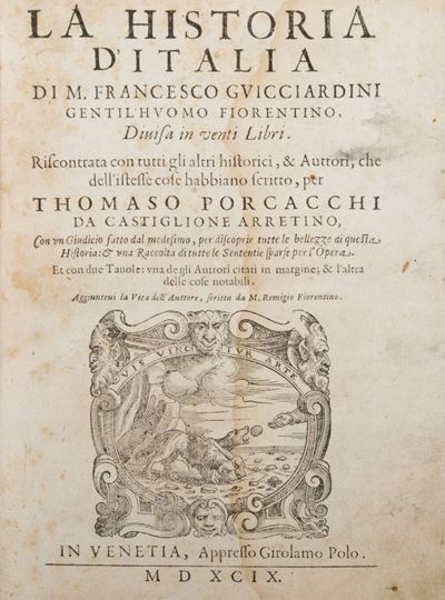 La Historia D'italia Divisa in Venti Libri