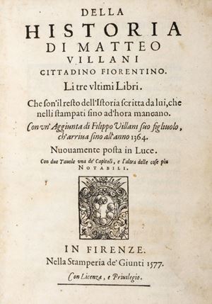 Villani, Matteo - Della Historia