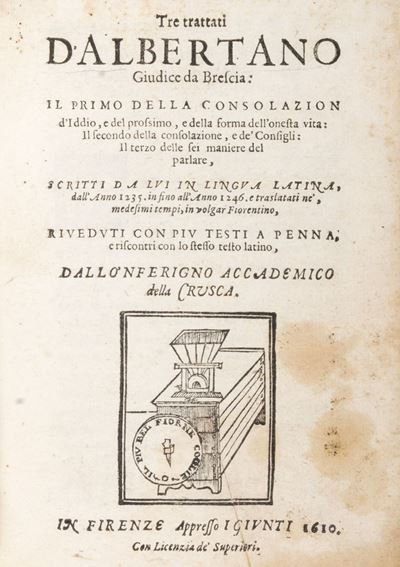 Tre Trattati D'albertano Giudice da Brescia