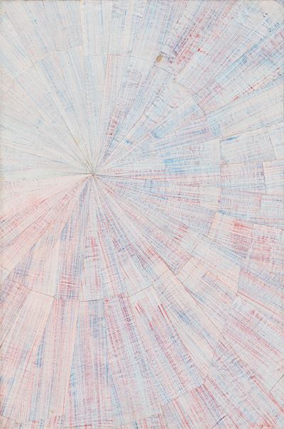 Senza titolo (tempera e collage su tela), 1963