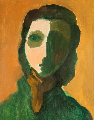 Ritratto di donna, olio su cartone telato