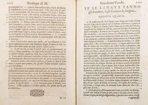 Storia della lingua - Varchi, Benedetto - L'Hercolano dialogo di messer Benedetto Varchi, nel quale si ragiona generalmente delle lingue, & in particolare della toscana, e della fiorentina  