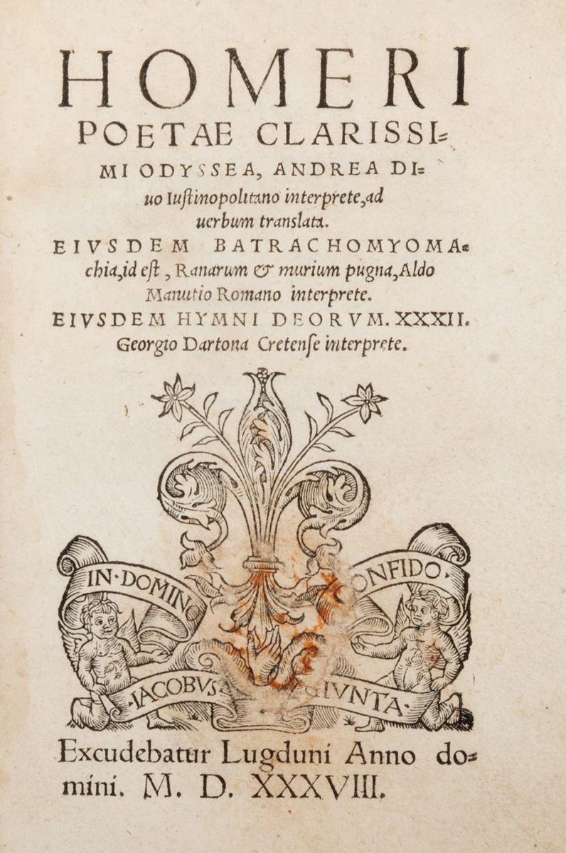 Omero, Divo, Andrea - Homeri Poetarum Omnium Principis Ilias, Andrea Diuo Iustinopolitao Interpre...
