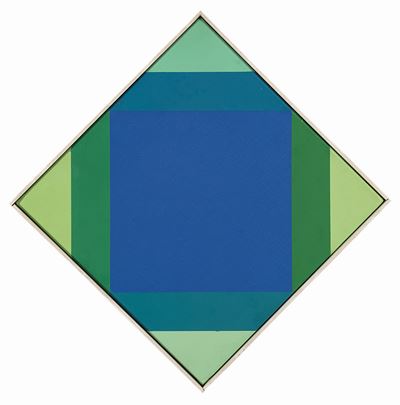 Radiazione dal blue, olio su tela