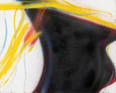 Senza titolo, olio su cartone telato