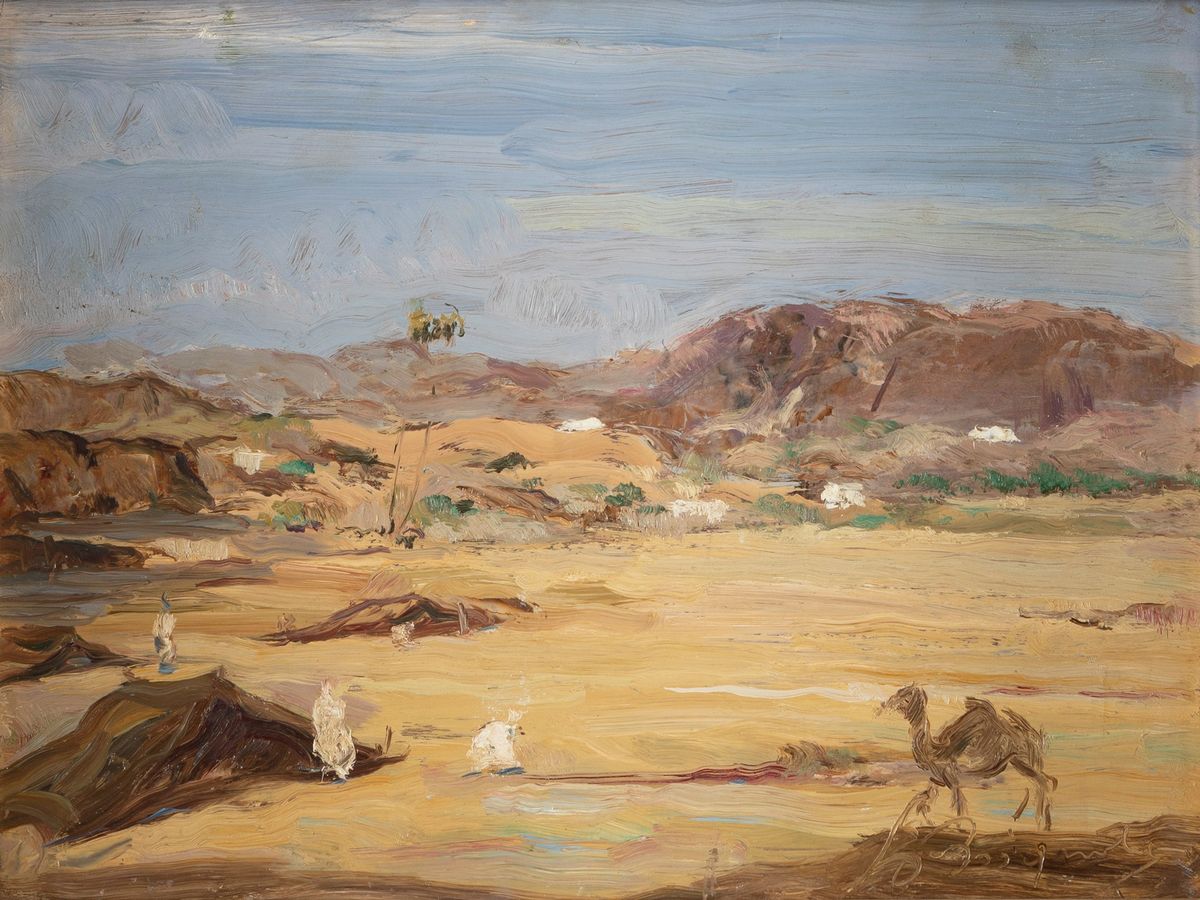 Luigi Brignoli - Coppia di Paesaggi Africani