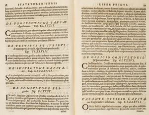 Roma - Gregorio XIII,  - Statuta almae urbis Romae auctoriatate D.N.D. Gregorii Papae XIII, 1580