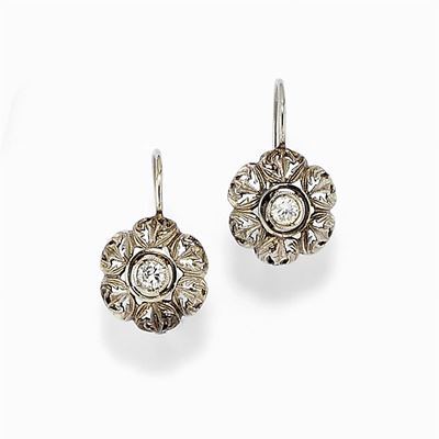 Demi Parure in Oro Bianco 18k e Diamanti