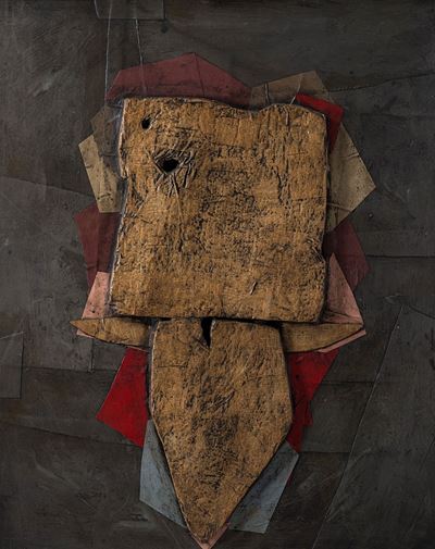 Image de Templier, collage e sughero su pannello