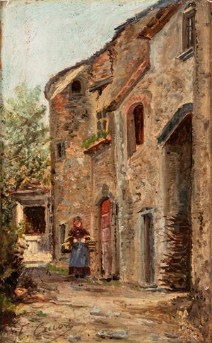 Cecconi Eugenio - Peasant woman in the village