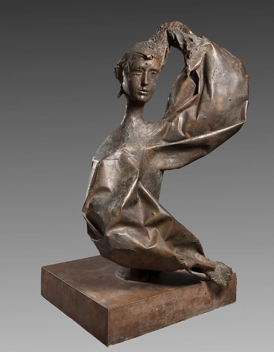 Giacomo Manzù - Busto di Inge, bronzo, 1971
