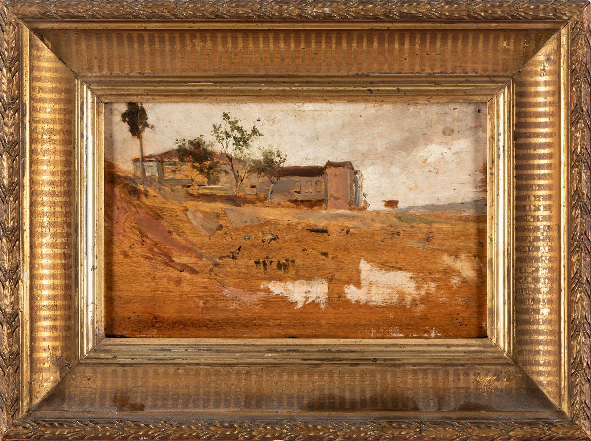 Odoardo Borrani - Casolare in Collina